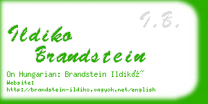 ildiko brandstein business card
